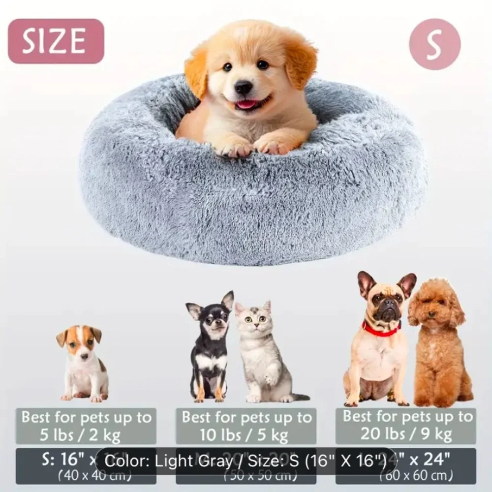 Cozy Grey Dog Bed